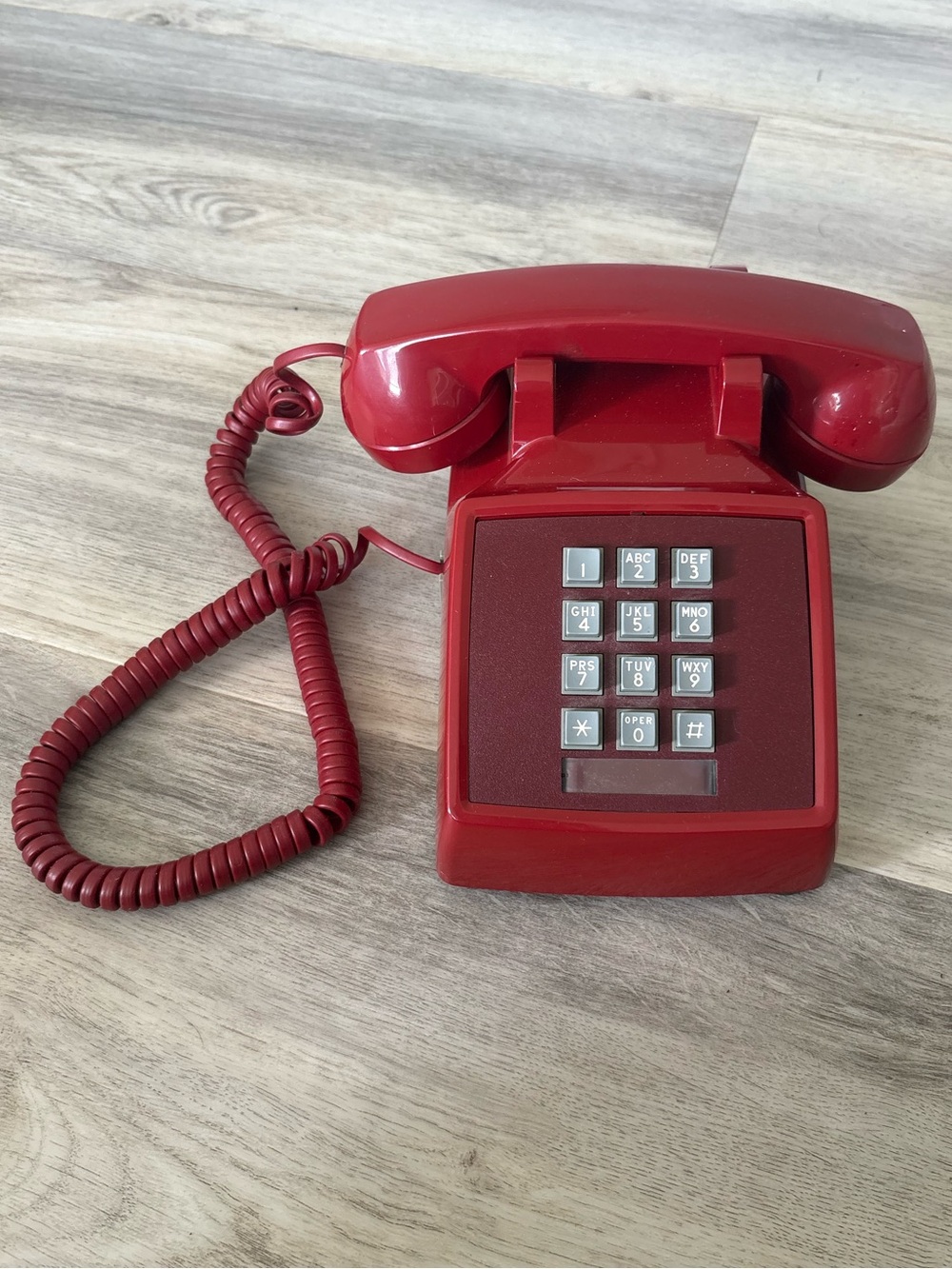 Western Electric Classic Red Corded Desk Telephone Touch Tone